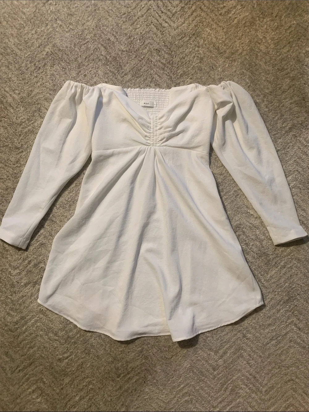 alc white mini dress A.L.C. Elsie please size up for additional length if desired A.L.C. Astra Lace Mini Dress